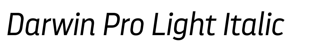 Darwin Pro Light Italic